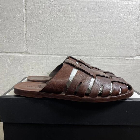 Tommy Bahama Brown Leather Jerusalem Sandals Fisherman Slide Slip On Men\'s 11 US main image 6